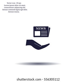 Flat icon of news