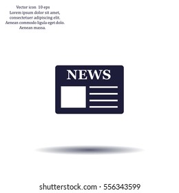 Flat icon of news