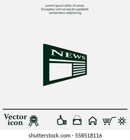 Flat icon of news