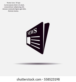 Flat icon of news