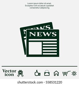Flat icon of news