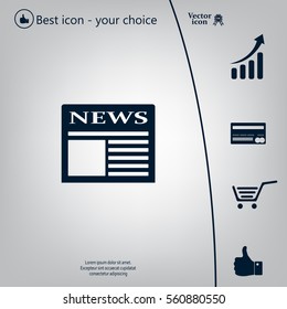 Flat icon of news