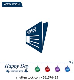 Flat icon of news