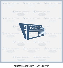 Flat icon of news