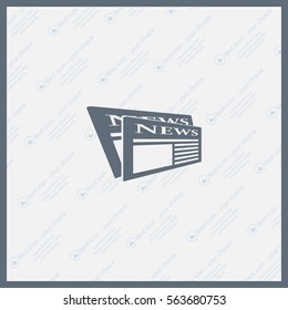 Flat icon of news