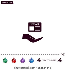 Flat icon of news