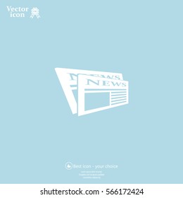 Flat icon of news