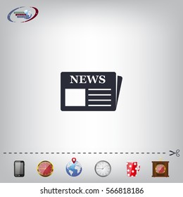 Flat icon of news