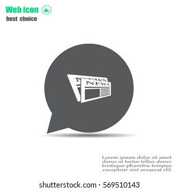 Flat icon of news