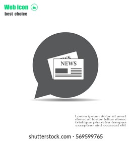 Flat icon of news