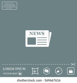Flat icon of news