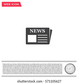 Flat icon of news