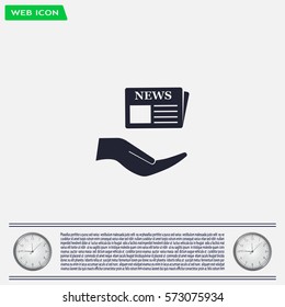 Flat icon of news
