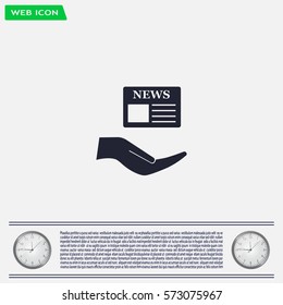 Flat icon of news