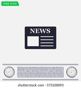 Flat icon of news