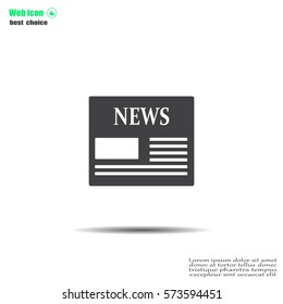Flat icon of news