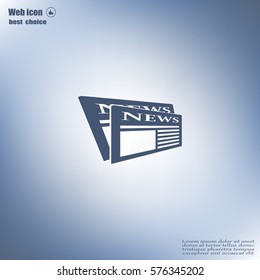 Flat icon of news