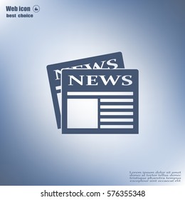 Flat icon of news
