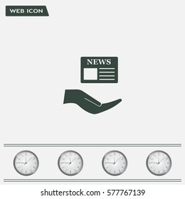 Flat icon of news