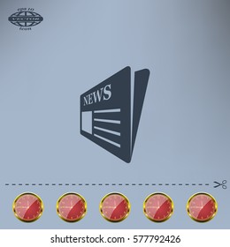 Flat icon of news