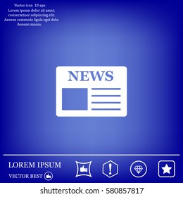 Flat icon of news