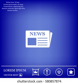 Flat icon of news