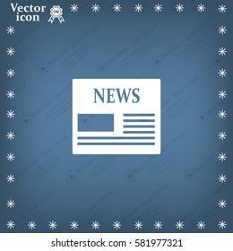 Flat icon of news
