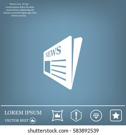 Flat icon of news