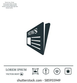 Flat icon of news