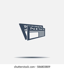 Flat icon of news