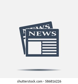 Flat icon of news