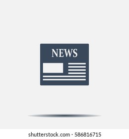 Flat icon of news