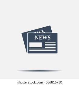 Flat icon of news