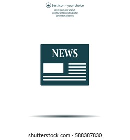 Flat icon of news