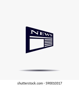 Flat icon of news