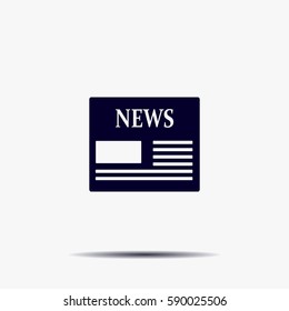 Flat icon of news