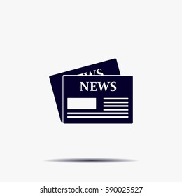 Flat icon of news
