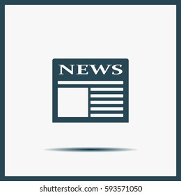 Flat icon of news