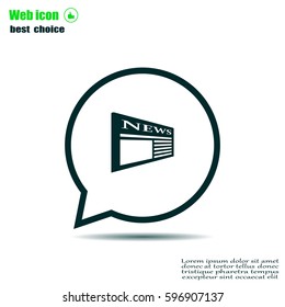 Flat icon of news