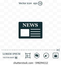 Flat icon of news