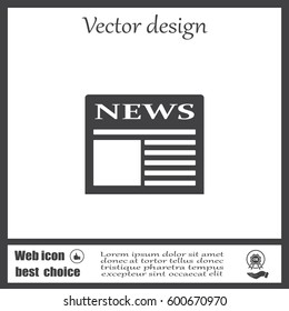 Flat icon of news