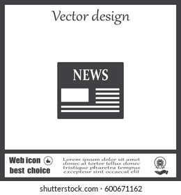 Flat icon of news
