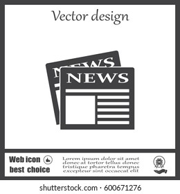 Flat icon of news