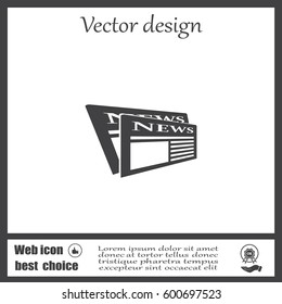 Flat icon of news