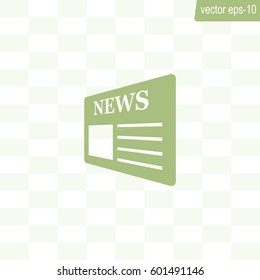 Flat icon of news