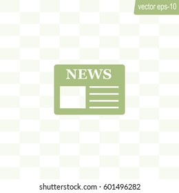 Flat icon of news