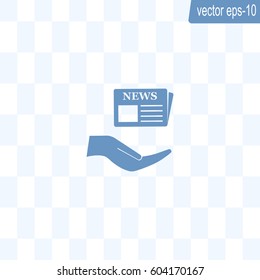 Flat icon of news