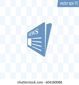 Flat icon of news