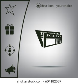 Flat icon of news