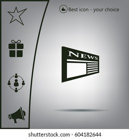 Flat icon of news